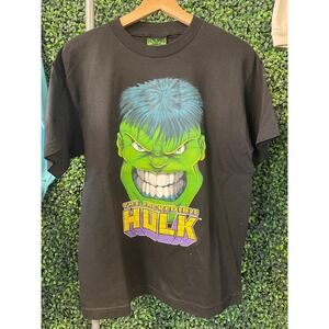vtg 90's The INCREDIBLE HULK SHOW T-shirt medium // superhero green marvel